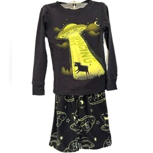 Carter's Black and Yellow UFO Pajama Set